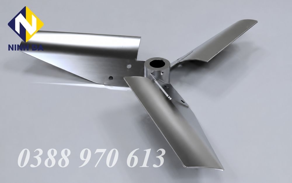 Cánh khuấy inox 316L chống ăn mòn cho máy khuấy trộn hóa chất