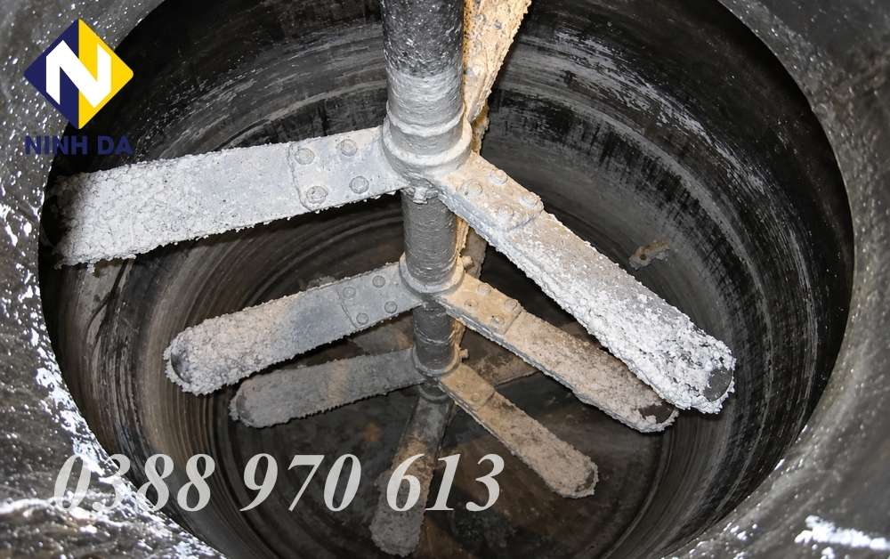 Cánh và trục bên trong bồn